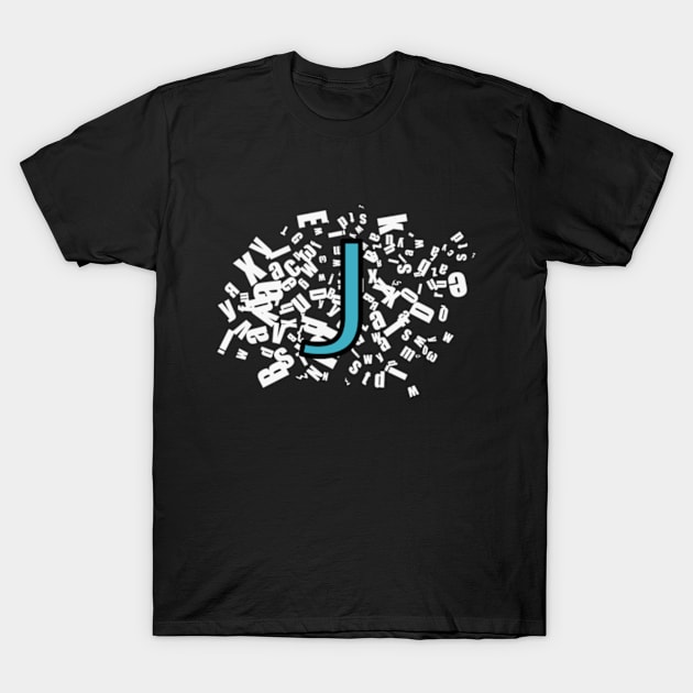 J letter T shirt T-Shirt by osaya